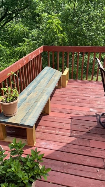 How to build a corner deck bench?